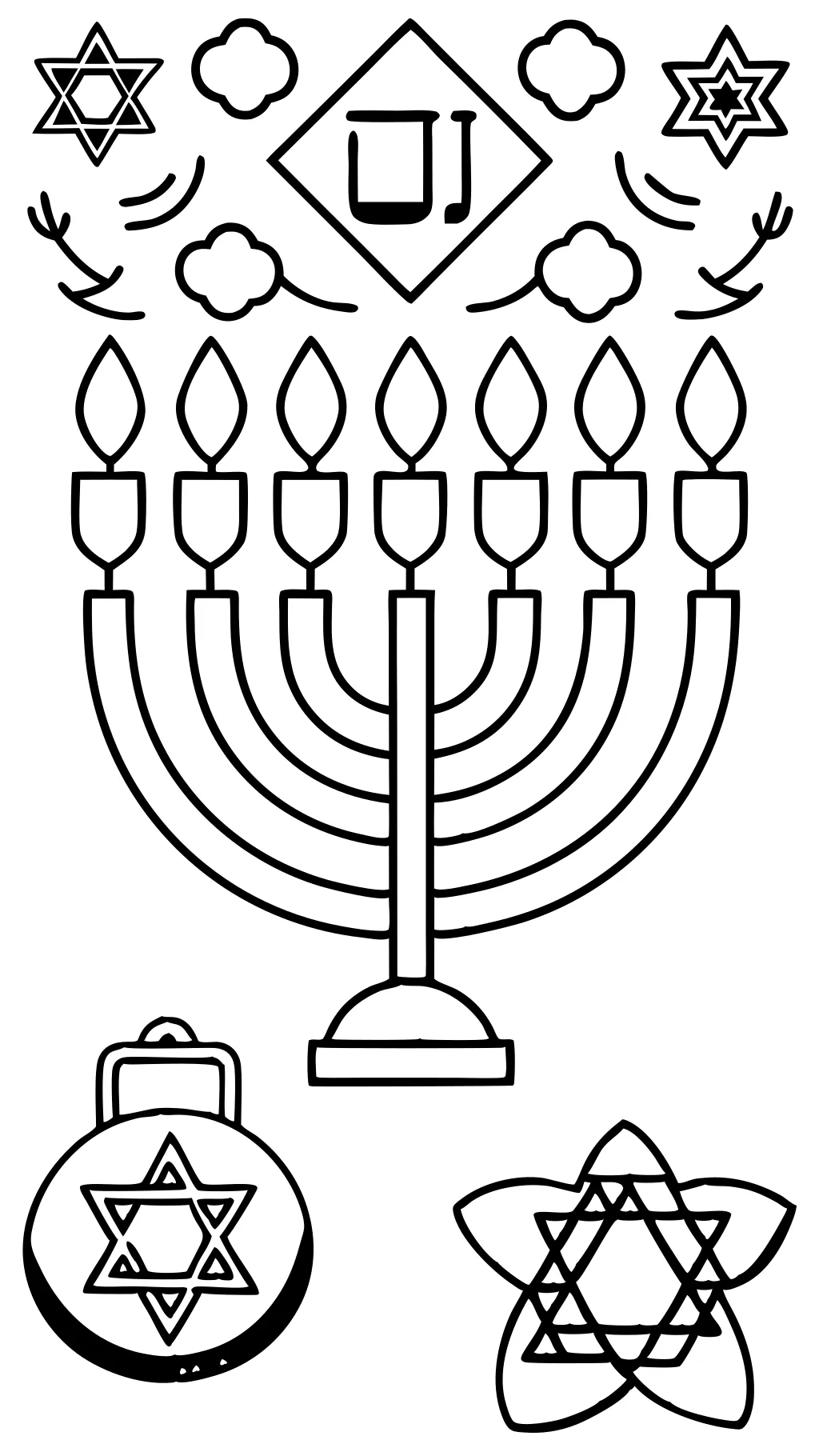 hanukkah printable coloring pages